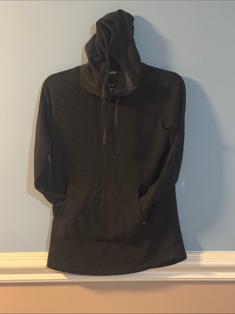 Women’s Free Fly Dark Grey lightweight fleece lined Hooded Pullover